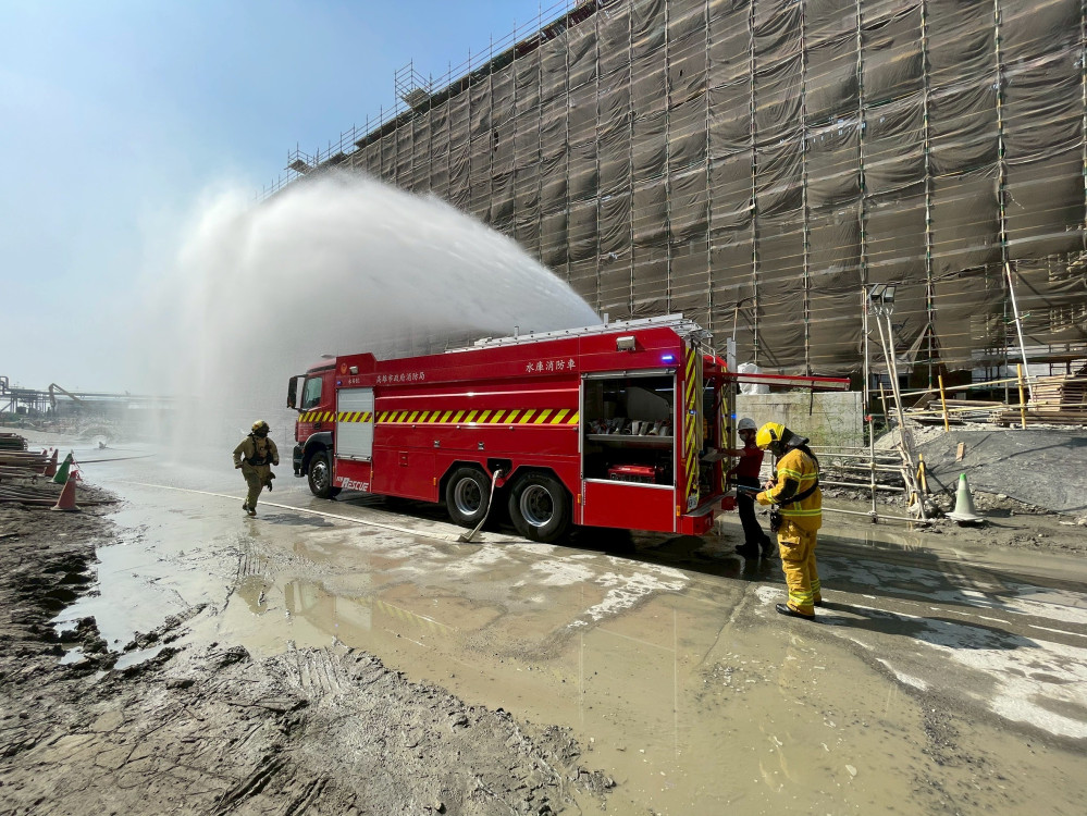 興達電廠攜手高雄市府消防局　模擬天然氣洩漏災害演練