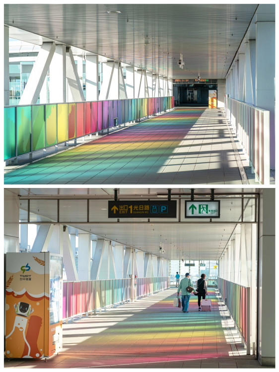 行走在彩虹上！中捷烏日站公共藝術打造城市移動美學