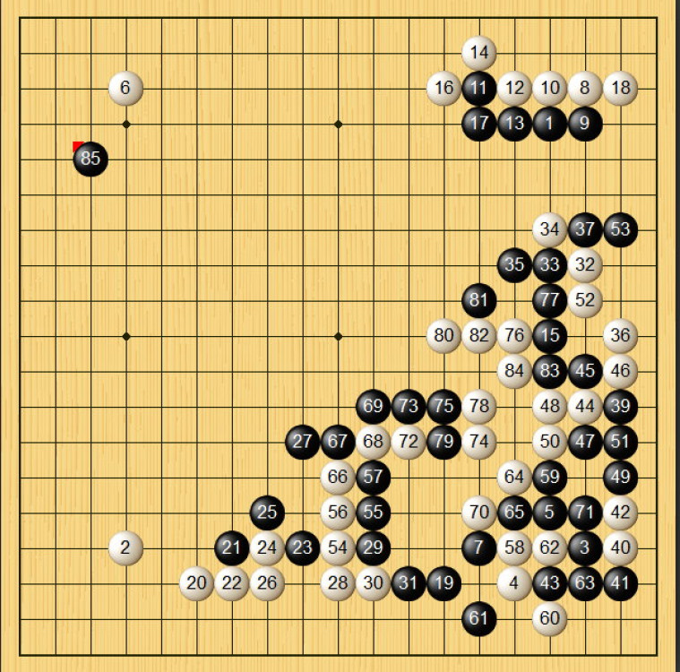 窮寇莫追-圍棋棋局欣賞(黑白子/觀戰)
