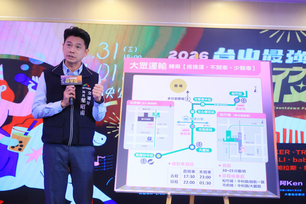 2026臺中最強跨年夜   16組「全A咖」齊聚水湳開唱  含金量最高 