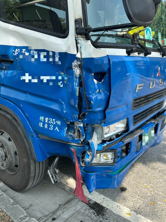 國道1號聯結車擦撞事故　第五大隊提醒注意車距