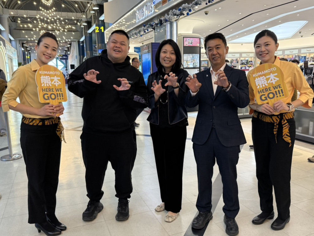 許智傑搭台灣虎航熊本首航班機　推動「台積電鐵三角」城市外交