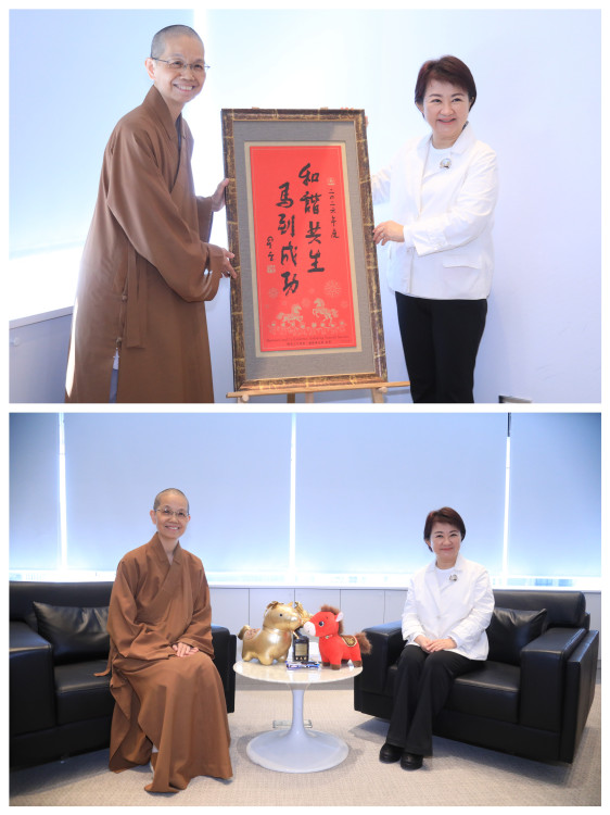 佛光山惠中寺贈臘八粥    盧秀燕心懷感恩、祈福來年更好