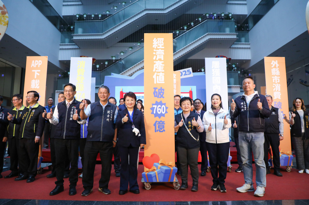 臺中購物節登錄金額374億元再創新高！盧秀燕抽出千萬好宅　揭10大經濟亮點、全年力拚不停歇