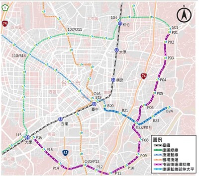 補強市區東側捷運路網  台中捷運紫線修正報告提送交通部