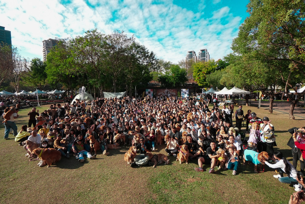 亞洲最大規模「世界黃金獵犬日・台灣站」  356 隻黃金獵犬齊聚遊行　台中再創亞洲指標性畫面