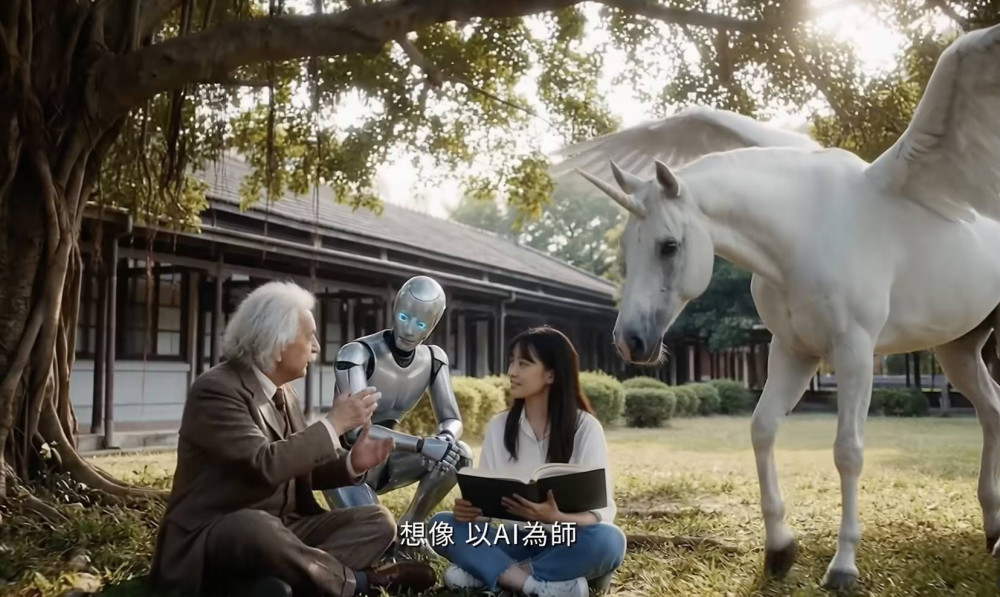 愛因斯坦、飛行船現身校園！ 東海大學「百分百AI生成」形象大片曝光 掀世代教育革新