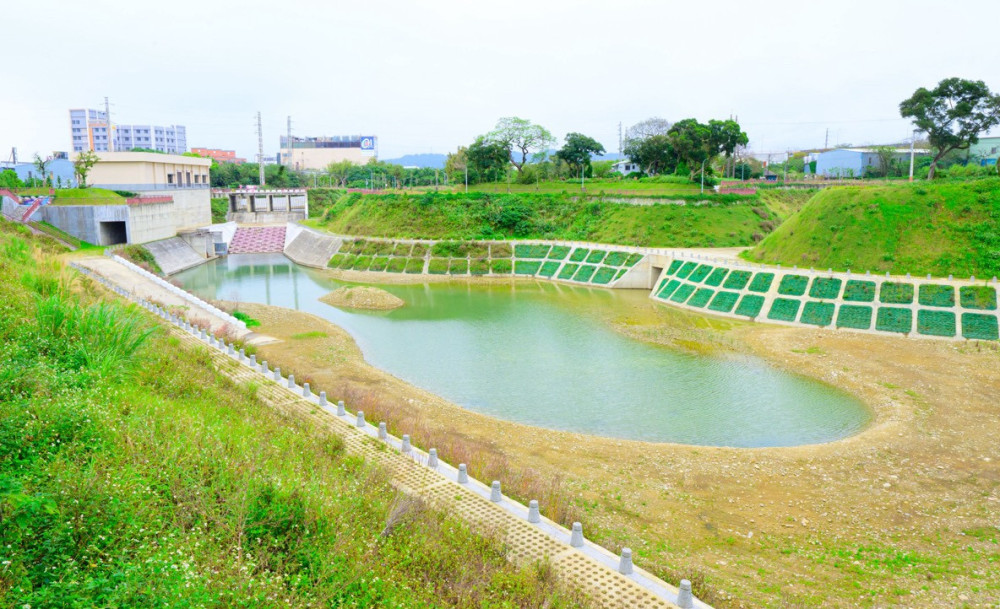 大仁滯洪池正式啟用　王明鉅：生態防洪兼具守護周邊產業聚落
