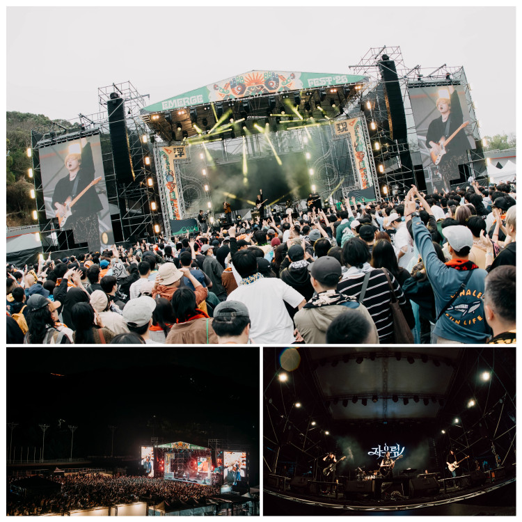 浮現祭與釜山、京畿道及大山音樂節完美合作  創6萬人次樂迷朝聖 中市新聞局長欒治誼：清水小鎮化身跨國音樂地標