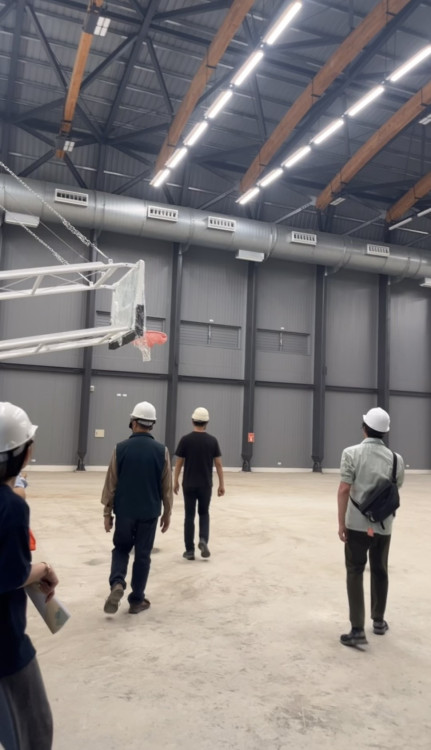 台南安南區全民運動館 5 月竣工 謝耀清視察強調品質安全