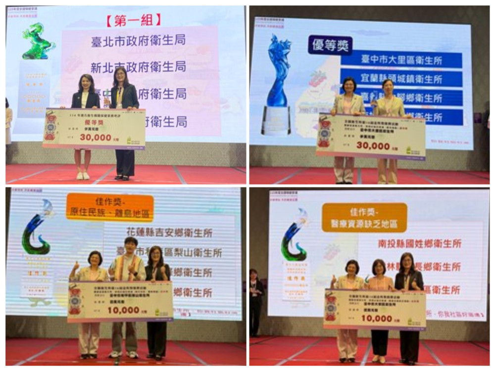深耕預防保健展現卓越成果 中市衛生局全國考評勇奪第一、8大項目稱霸