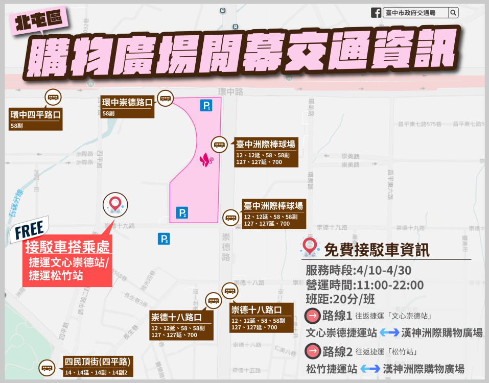 漢神洲際購物廣場開幕　中市推「鏡頭君」掌握即時路況助疏運