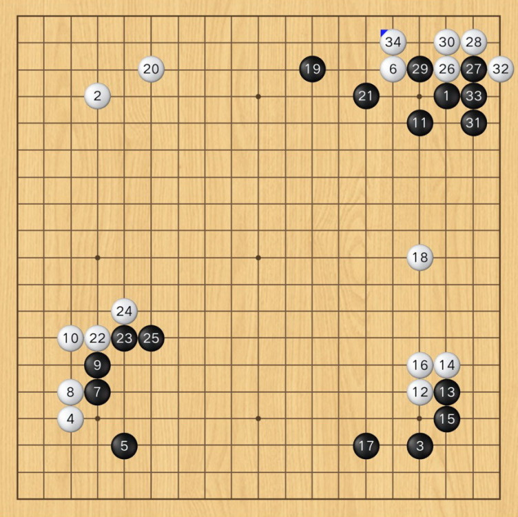 「以攻代守」白棋精準打擊黑棋上方孤棋的扭轉形勢（黑白子/觀戰）