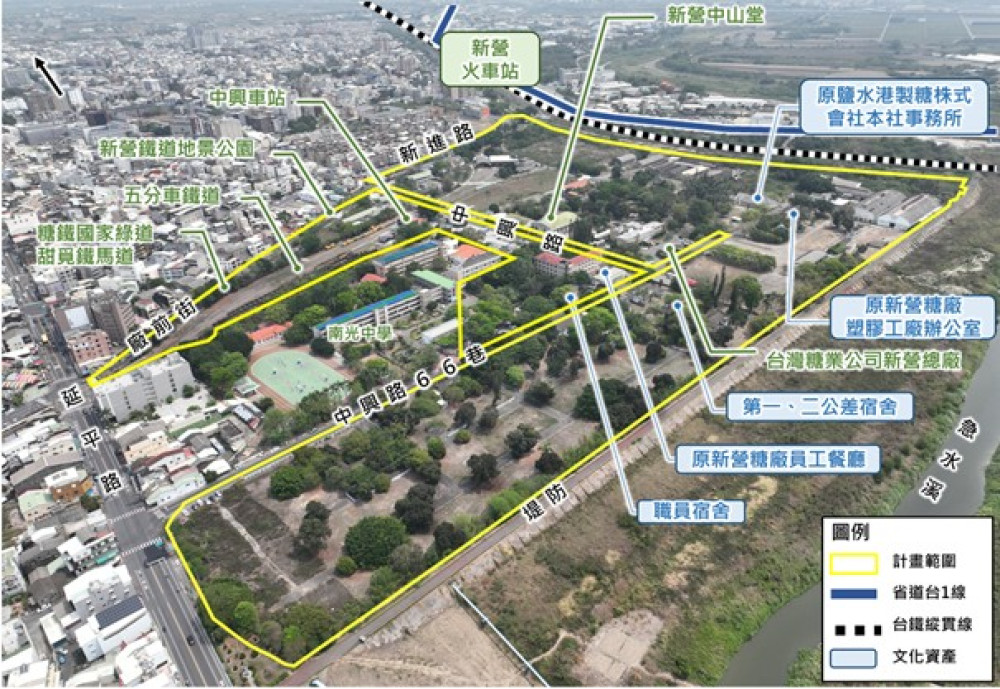 臺南市政府都市發展局攜手台灣糖業公司活化新營糖廠　導入觀光與文化機能