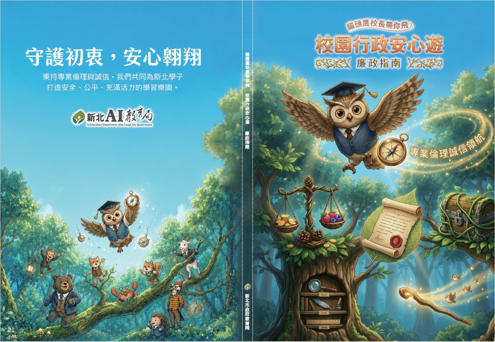 貓頭鷹校長上線！新北教育局創新推動校園廉政與法治教育