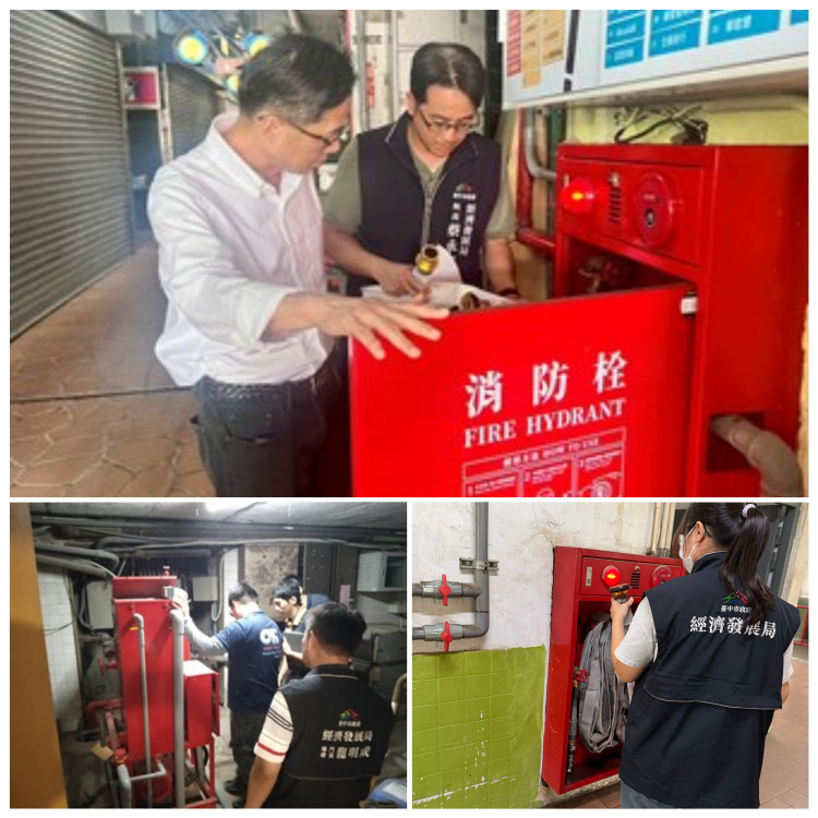 公有市場安全升級！中市經發局長親率隊稽查、7月底前增設150支滅火器提升防護