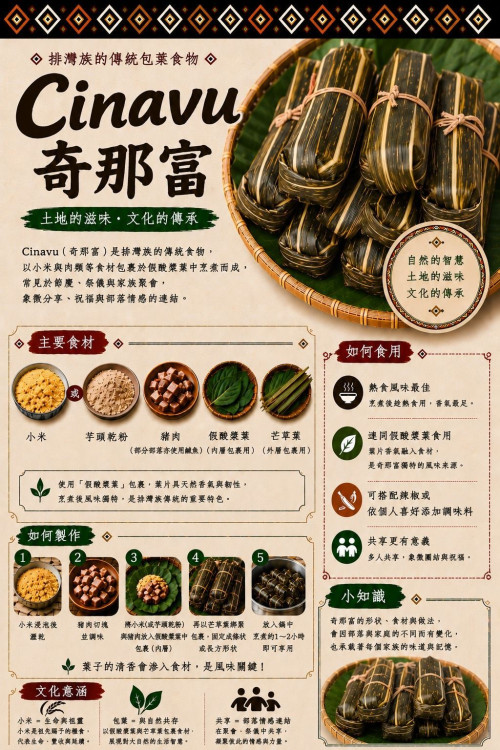 臺南推動原民飲食文化正名 Cinavu不是粽子 Tabe札哈木樂原8月開幕