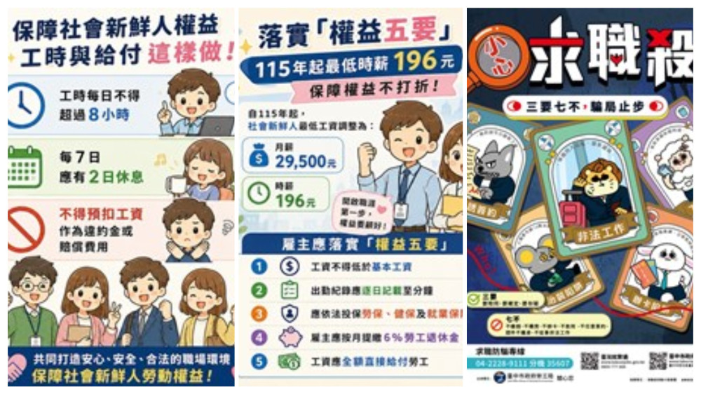 中市勞工局挺社會新鮮人　27處據點、12項服務助攻職涯第一哩路