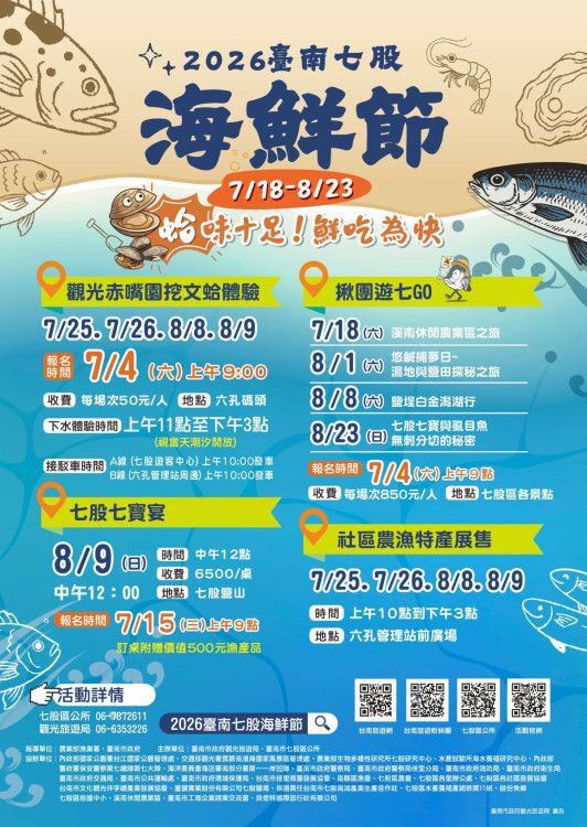 巴威颱風逼近　臺南七股海鮮節挖文蛤體驗延期至8月舉辦