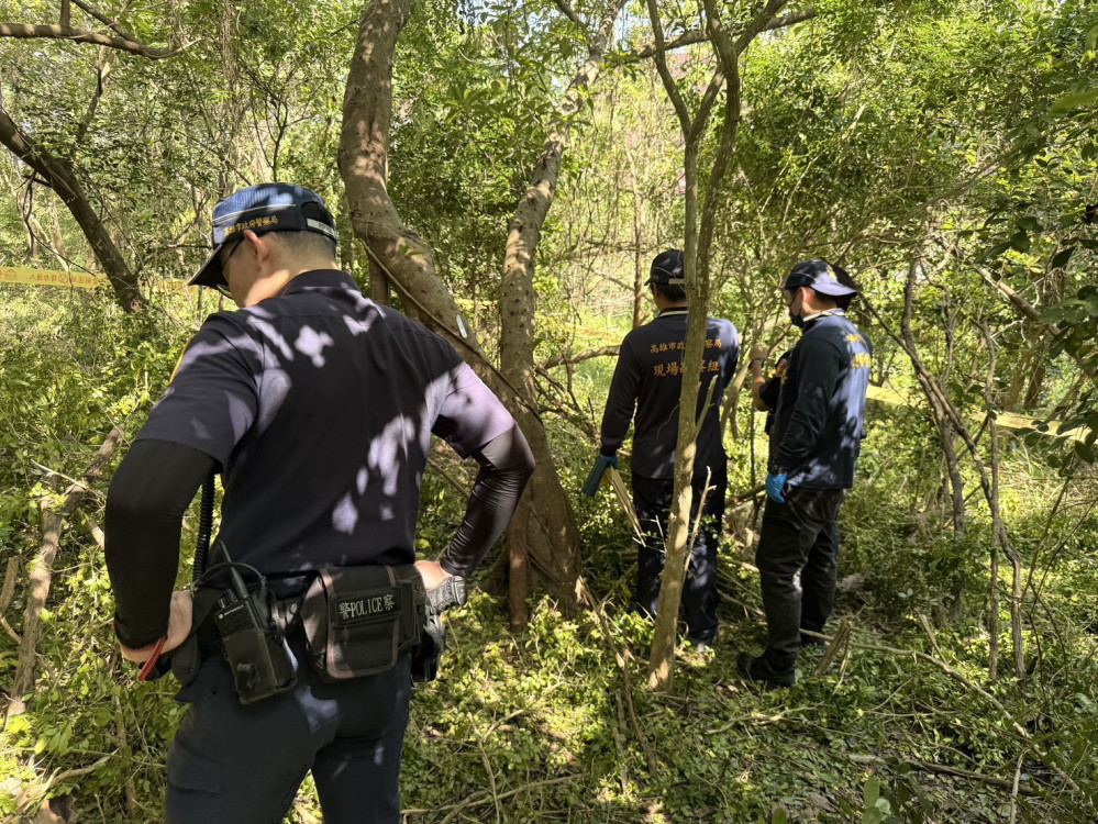 高雄都會公園驚現人骨！岡山分局封鎖採證死者身分待確認