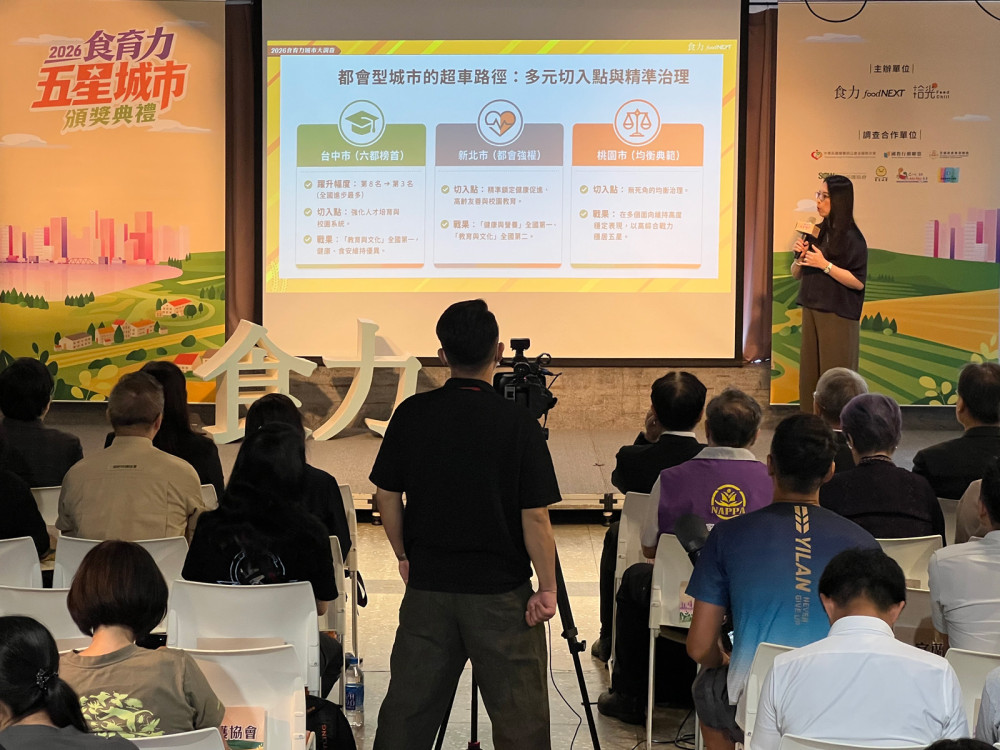 台中躍升「食育力五星城市」！ 市府跨局處推動食農教育成果獲肯定