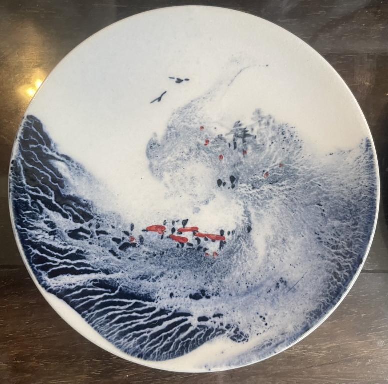 陶瓷畫作將流動釉彩與寫意工筆融為一體從《萬流歸一》到《雪擁藍關》！