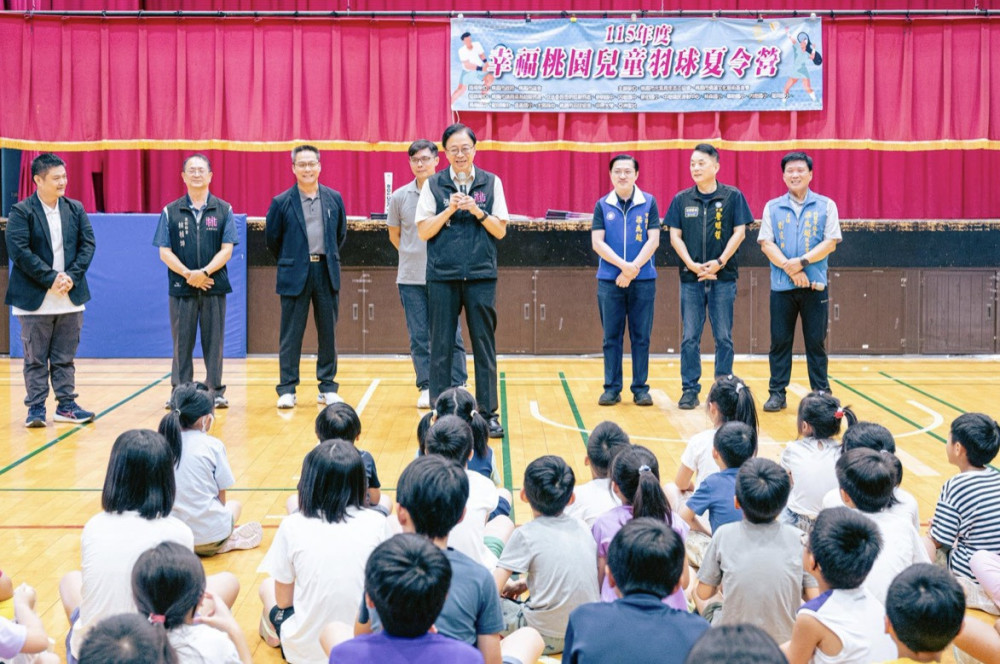 115年幸福桃園兒童羽球夏令營　張善政：扎實羽球基本功 培養終身運動習慣