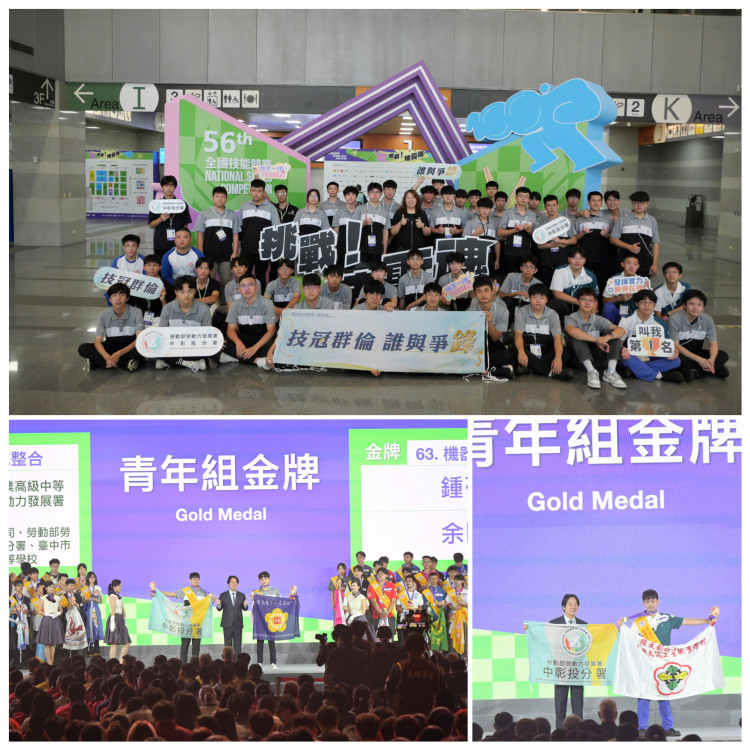 中彰投分署技能選手全國賽表現亮眼  機器人系統整合、汽車技術包辦前3