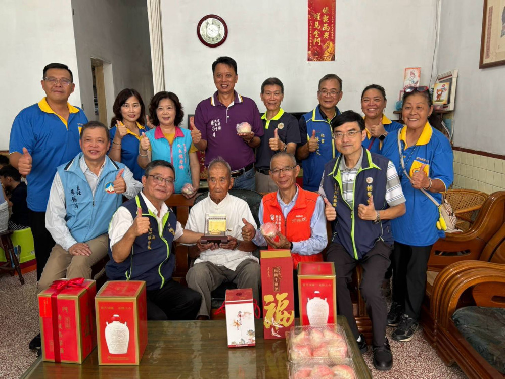 百歲榮民李爺爺紀壽 金門榮服處齊慶賀