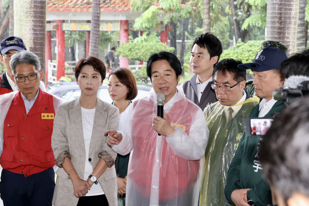 總統賴清德視察永康治水　503毫米暴雨崑科大未淹　中央允全力支持經費