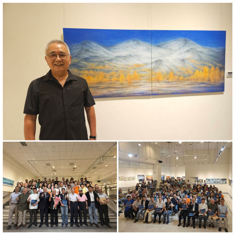 化點成線  點亮膠彩半世紀！  簡錦清個展 近20件作品中市首度公開