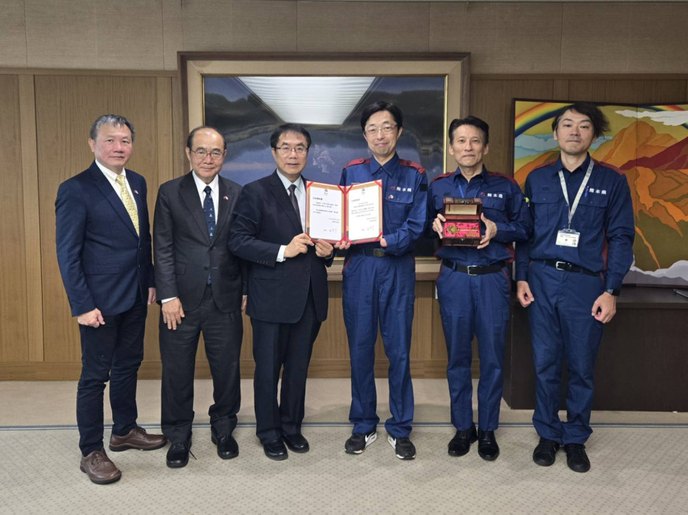 熊本強震台南跨海送暖台南市長黃偉哲代表市民捐5500萬日圓助重建