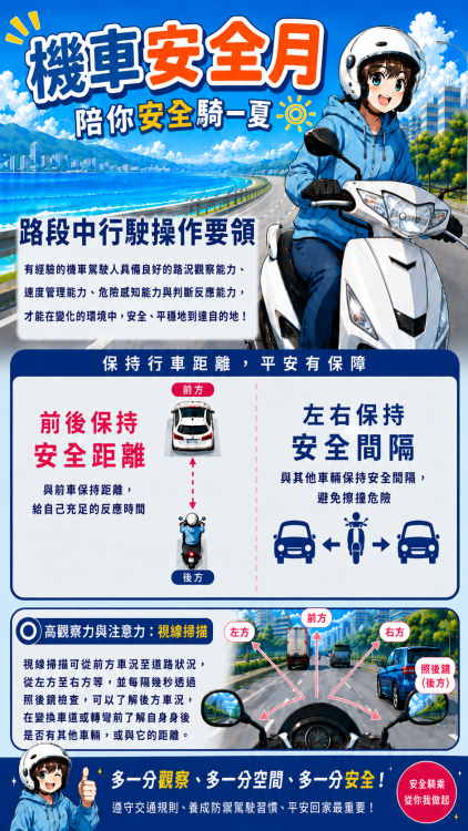 新北持續守護用路人安全　「機車安全月」事故再下降