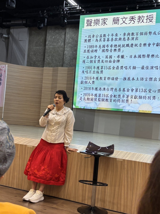 女力攜手傳承臺灣歌謠　簡文秀南臺科大公益開講展現國際聲樂功力