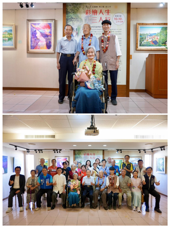 3位高齡長者油畫聯展雙十開幕 音樂＋藝術饗宴 萬和宮熱鬧非凡