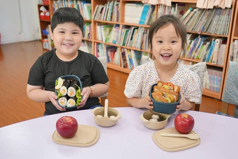 新北幼兒園畢業禮物贈天然竹纖維餐具組  落實環保永續循環利用
